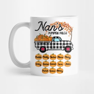 Nan's Pumpkin Patch Truck Art, Happy Halloween Shirt, Fall Shirt, Grandma Birthday Gift, Personalized Mug